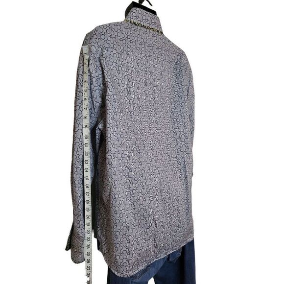 Johnny O Button Up Long Sleeve Sz XL Shirt Men‎ Geometric Print - Picture 5 of 6